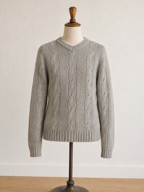 Vintage 90s Abercrombie & Fitch Lambswool Cable Knit Sweater Men's S / Women's M